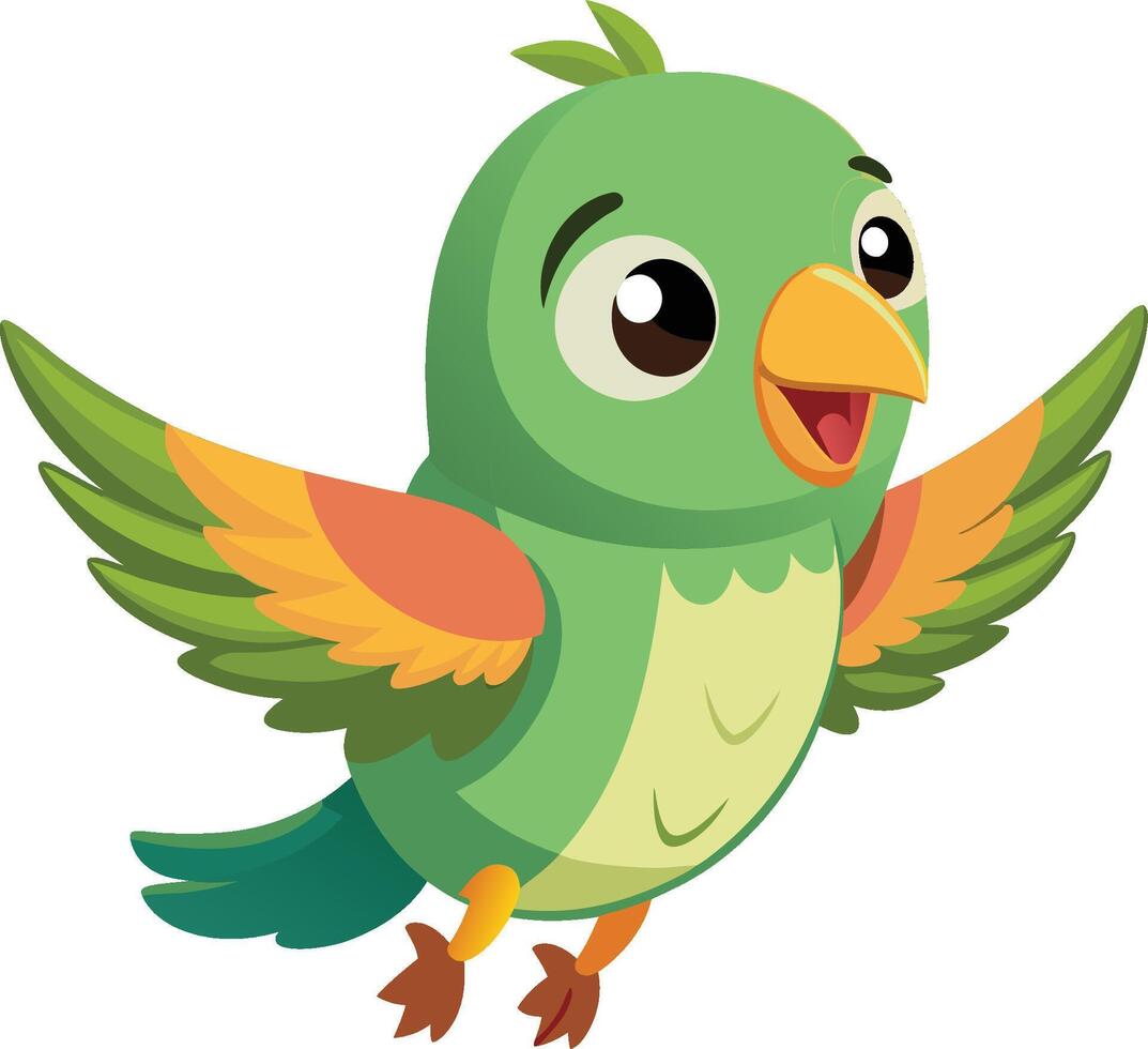 Adorable Cartoon Lovebird . AI-generated. vector