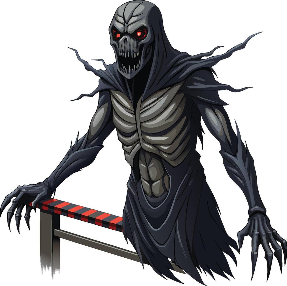 Spooky Ghost Haunts the Night. AI-generated. vector
