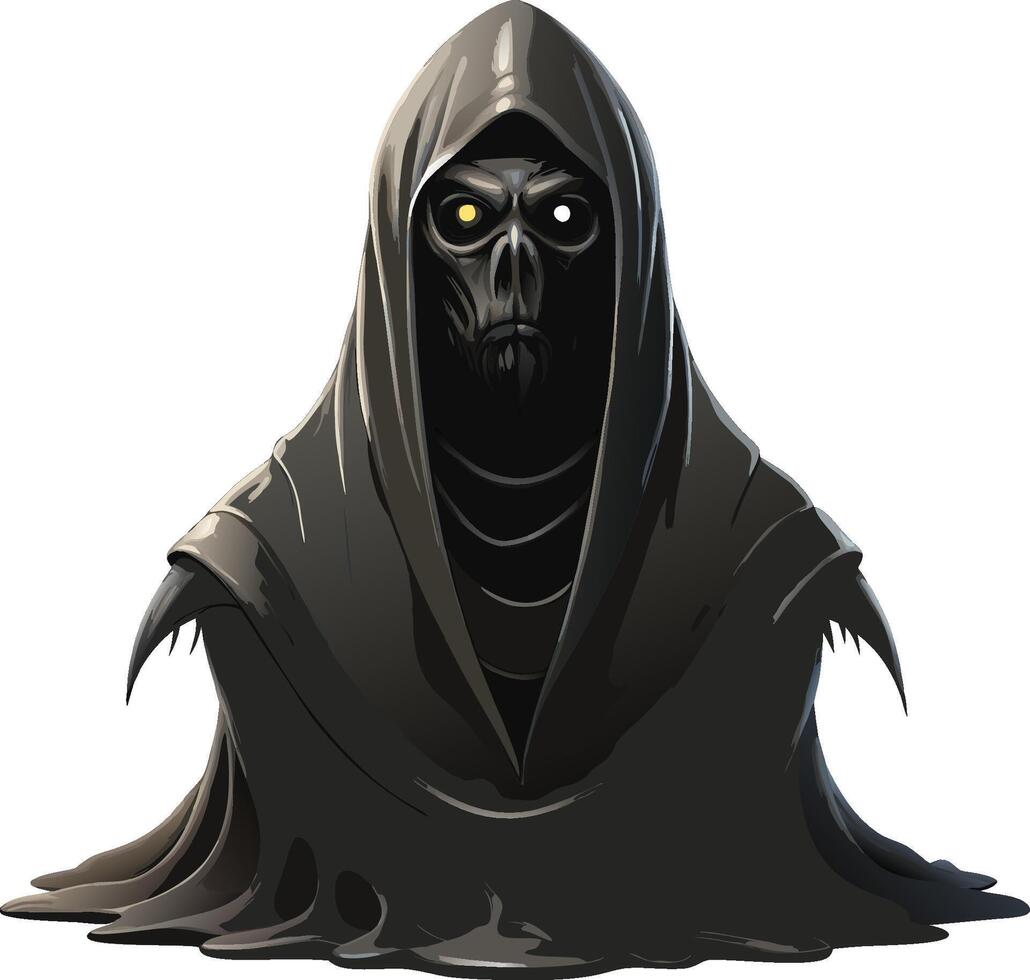 Spooky Ghost Haunts the Night. AI-generated. vector