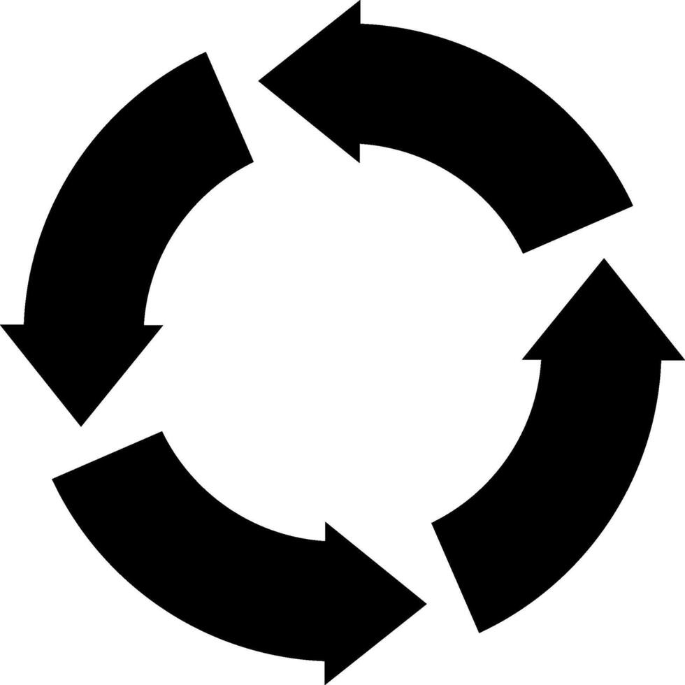 Recycle icon illustrating eco-friendly practices, suitable for environmental initiatives and sustainability projects vector