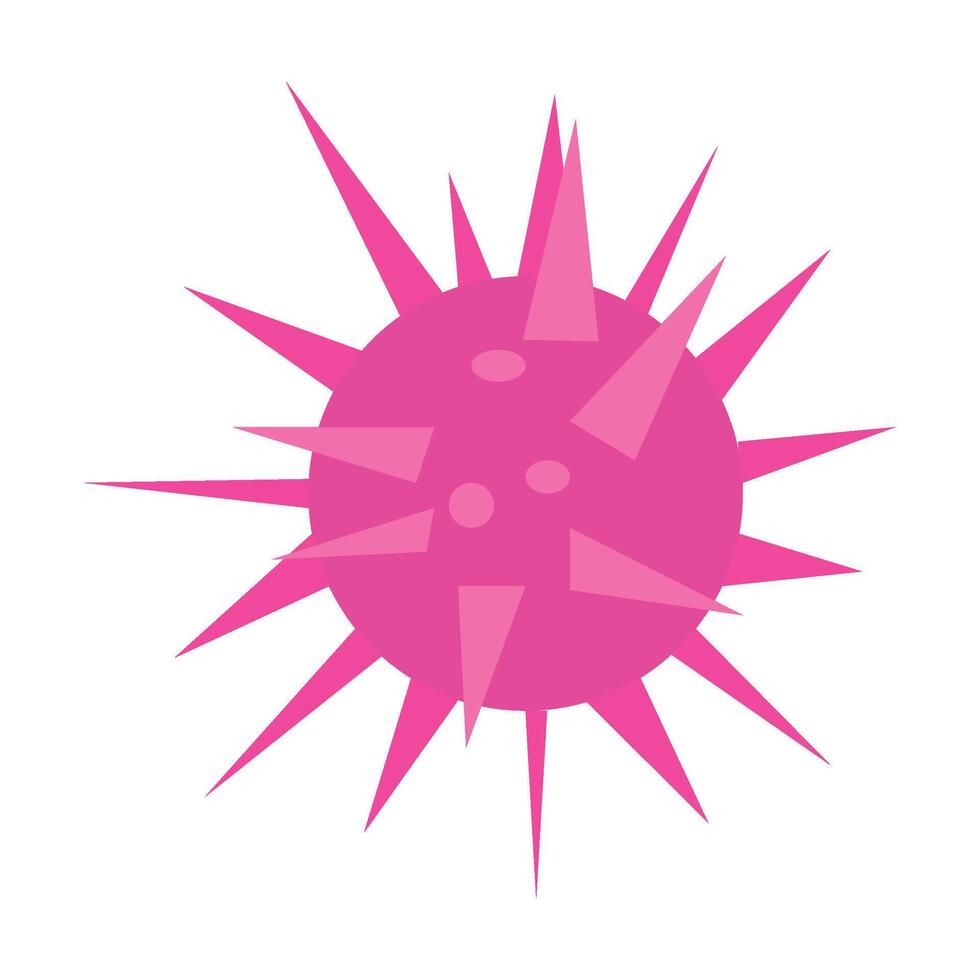 Illustrations of Simple Shapes of Various Virus Icons and Pictograms vector