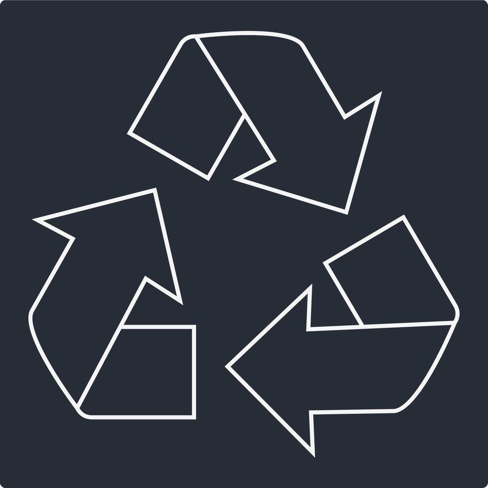 Recycle Icon Illustration Simple vector