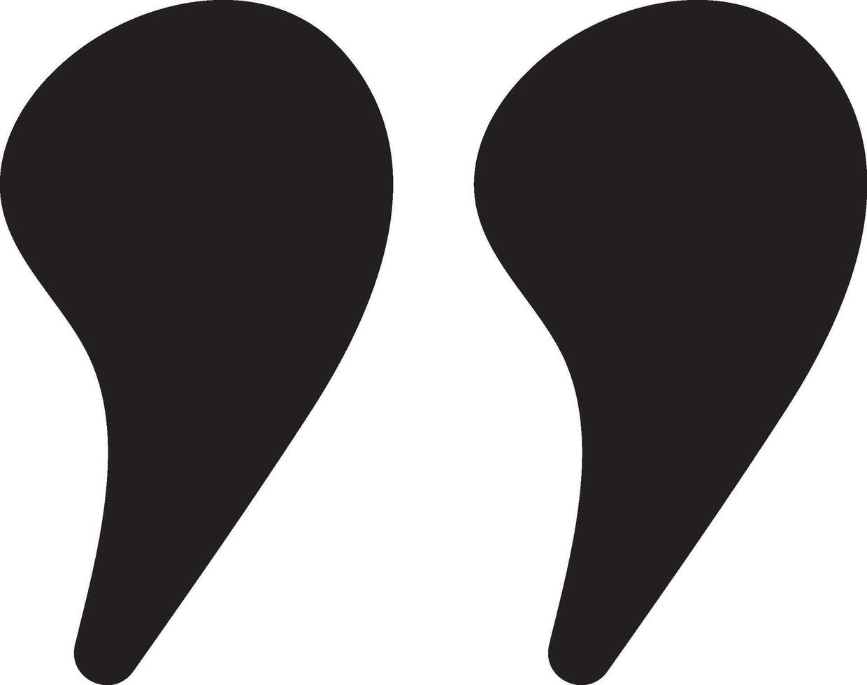 Quotes Icon Illustration Simple vector