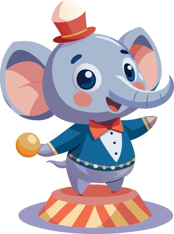 Cute and Cuddly Cartoon Baby Elephant, Playful Pachyderm Clipart. AI-generated. vector