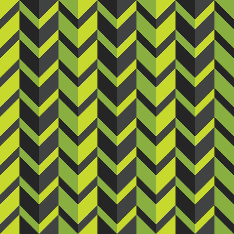 seamless repeating pattern of 3d style broken lines in green and black vector