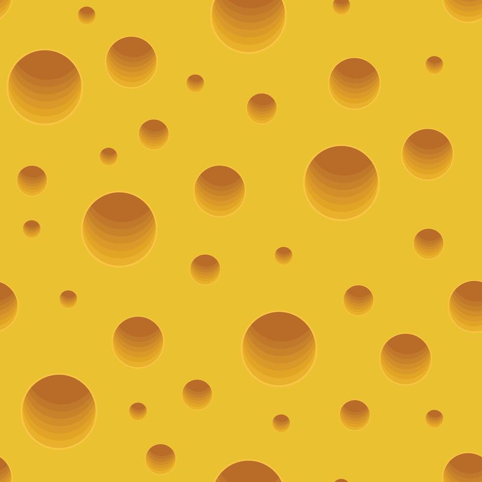 repeating perforated cheese seamless pattern, in flat realistic cartoon style vector
