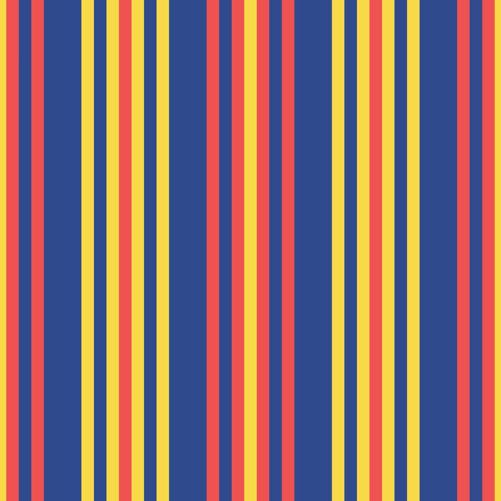 seamless pattern of repeating vertical lines in vintage style in red, blue and yellow vector