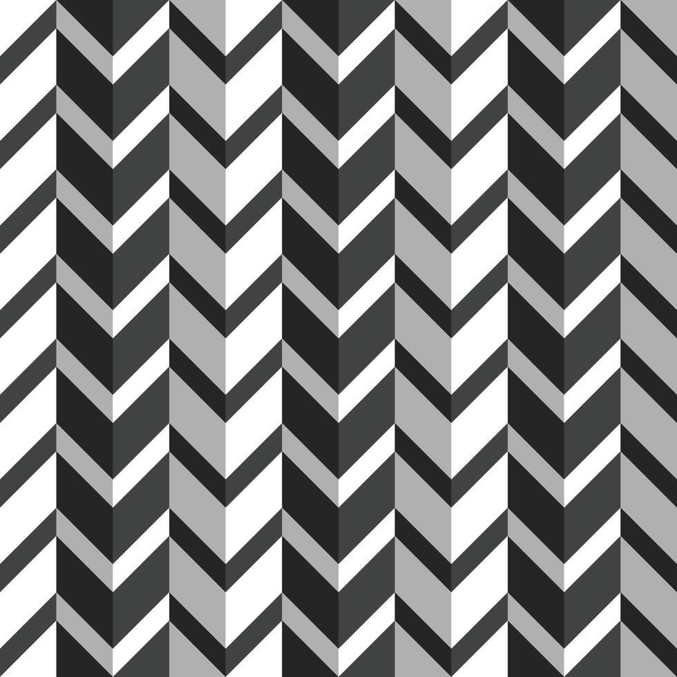 seamless repeating pattern of 3d style broken lines in black and white vector