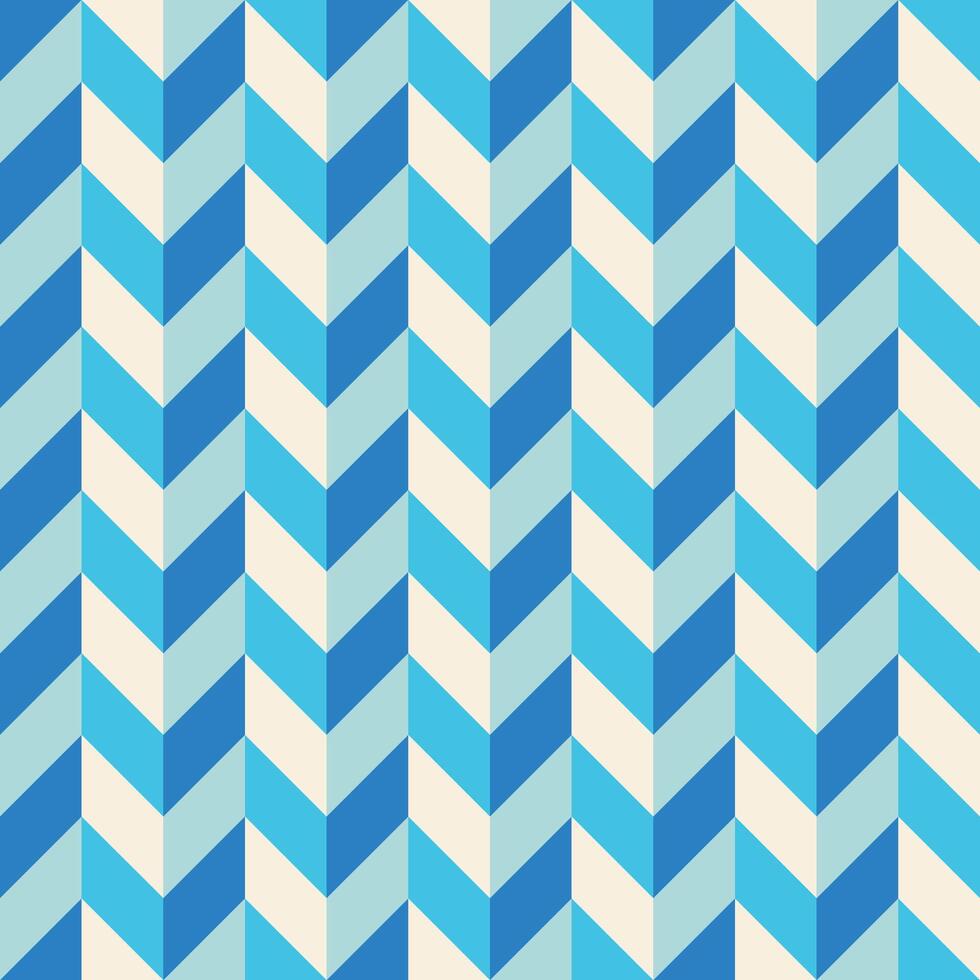 seamless repeating pattern of blue and white geometric lines vector