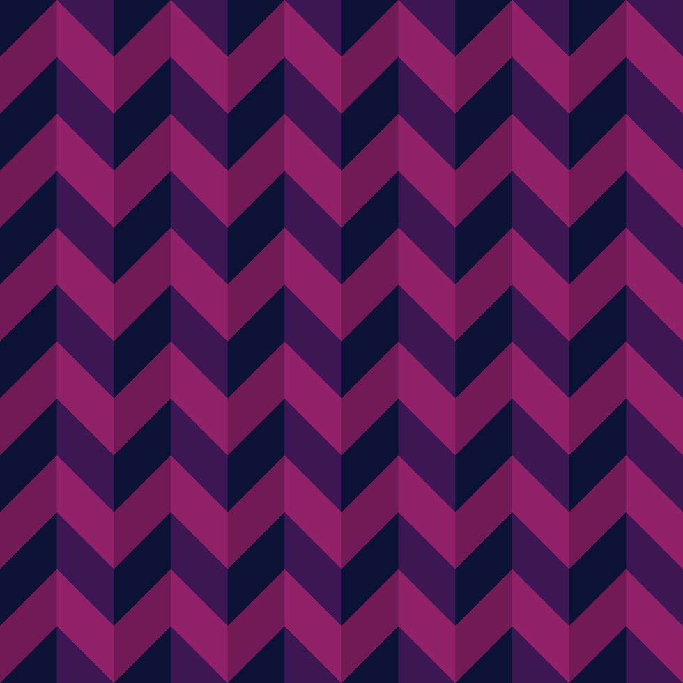 seamless repeating pattern of 3d style zig zag broken lines in purple and dark purple vector