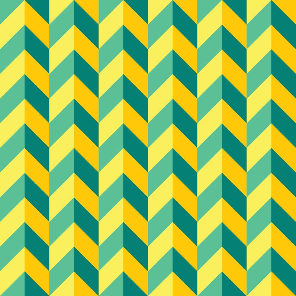 seamless repeating pattern of green and yellow geometric lines vector