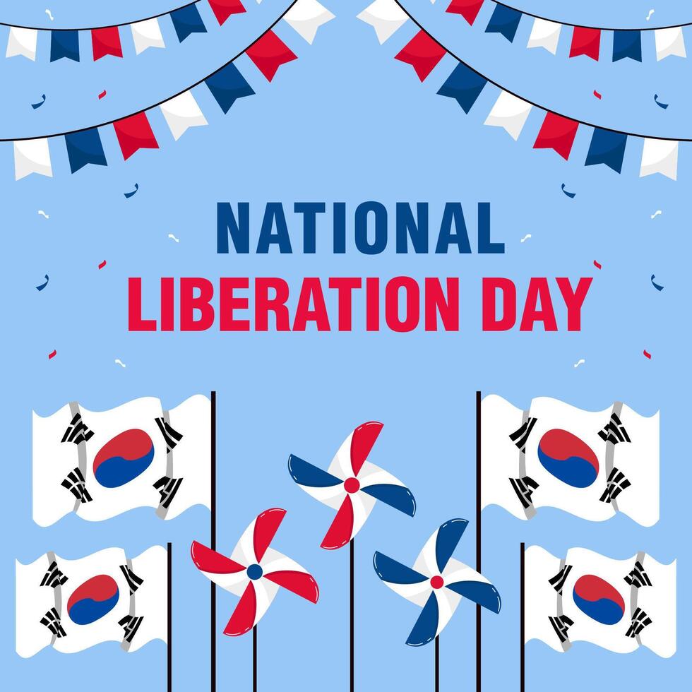 national liberation day illustration in flat style design vector