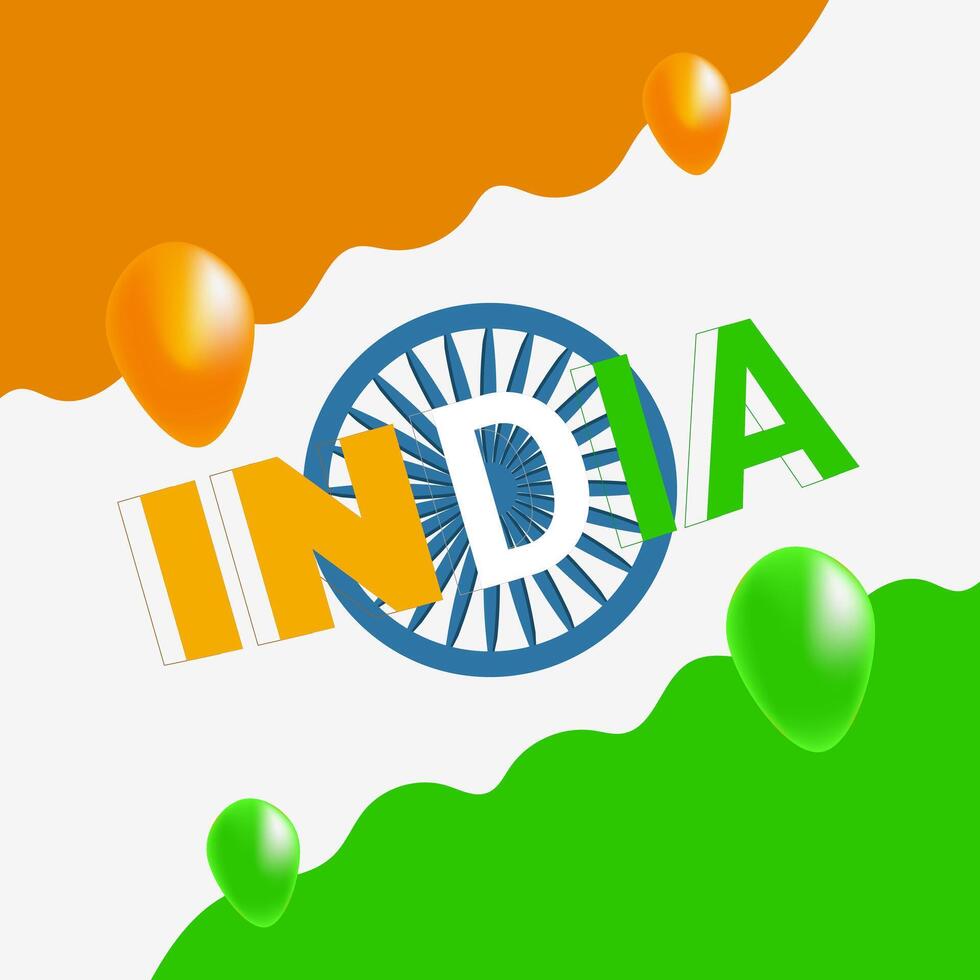 India independence day of 15th August india Happy Independence Day. vector