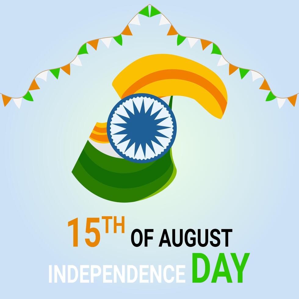 India independence day of 15th August india Happy Independence Day. vector