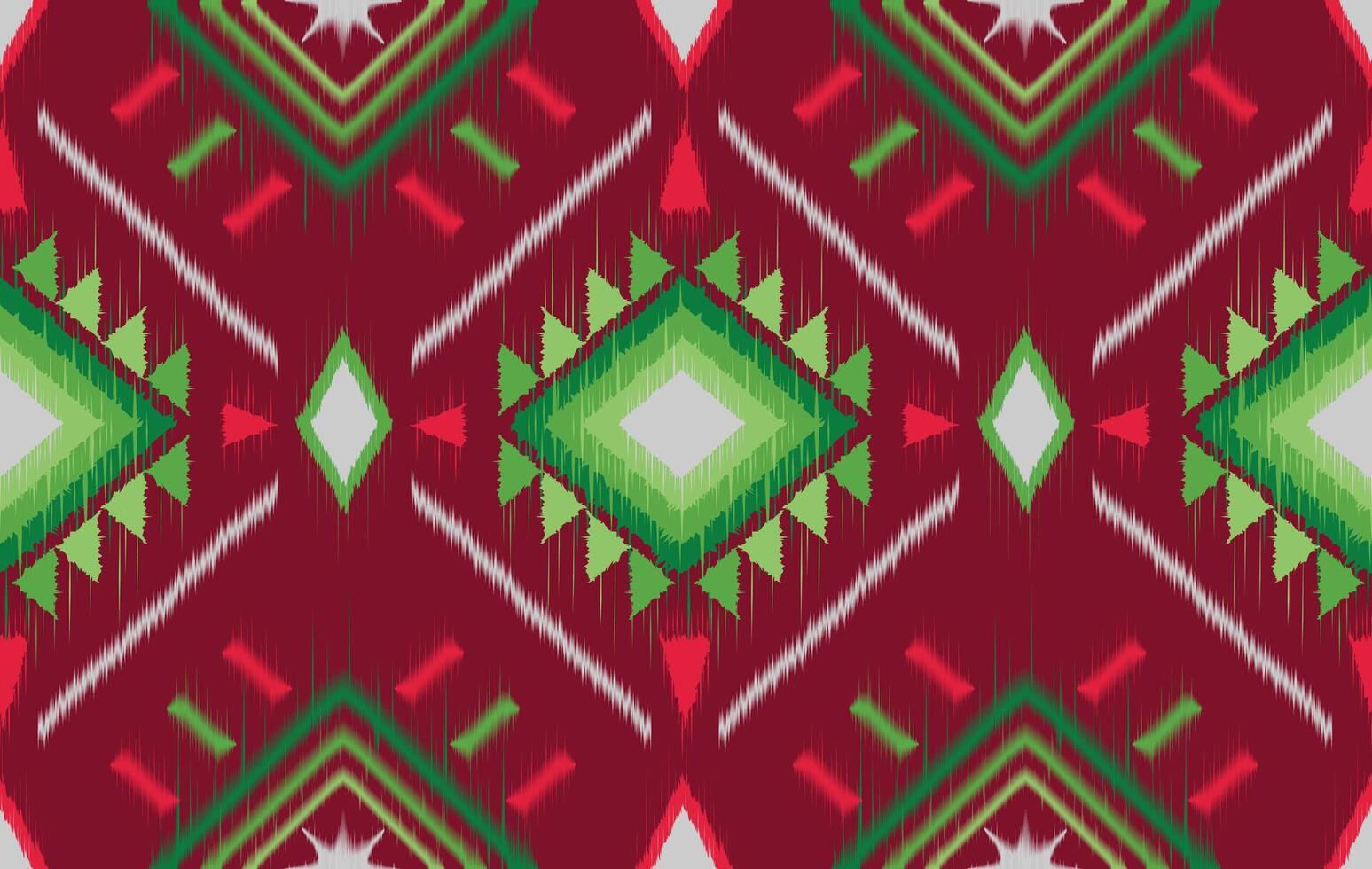 Ikat motifs ethnic fabric seamless pattern red. traditional ikat ethnic pattern style. Designed for saree, sarong, batik ,carpet ,clothing ,ikat pattern ,fabric ,embroidery ,textile art ,weaving vector