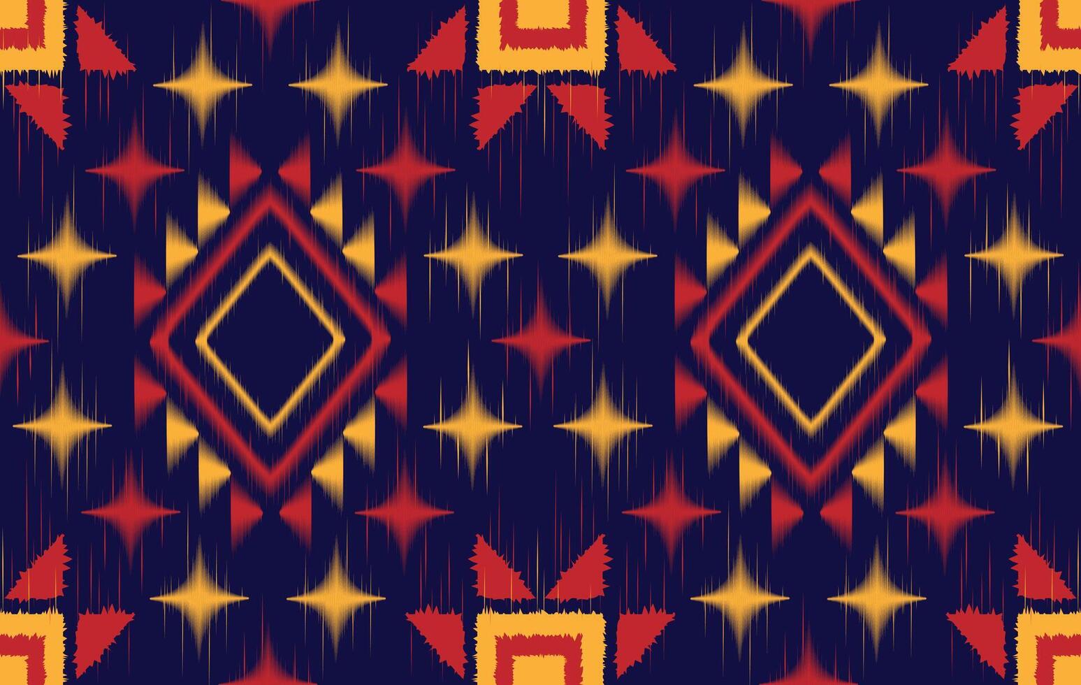 Ikat motifs ethnic fabric seamless pattern red-blue. traditional ikat ethnic pattern style. Designed for saree, sarong, batik ,carpet ,clothing ,ikat pattern ,fabric ,embroidery ,textile art ,weaving vector