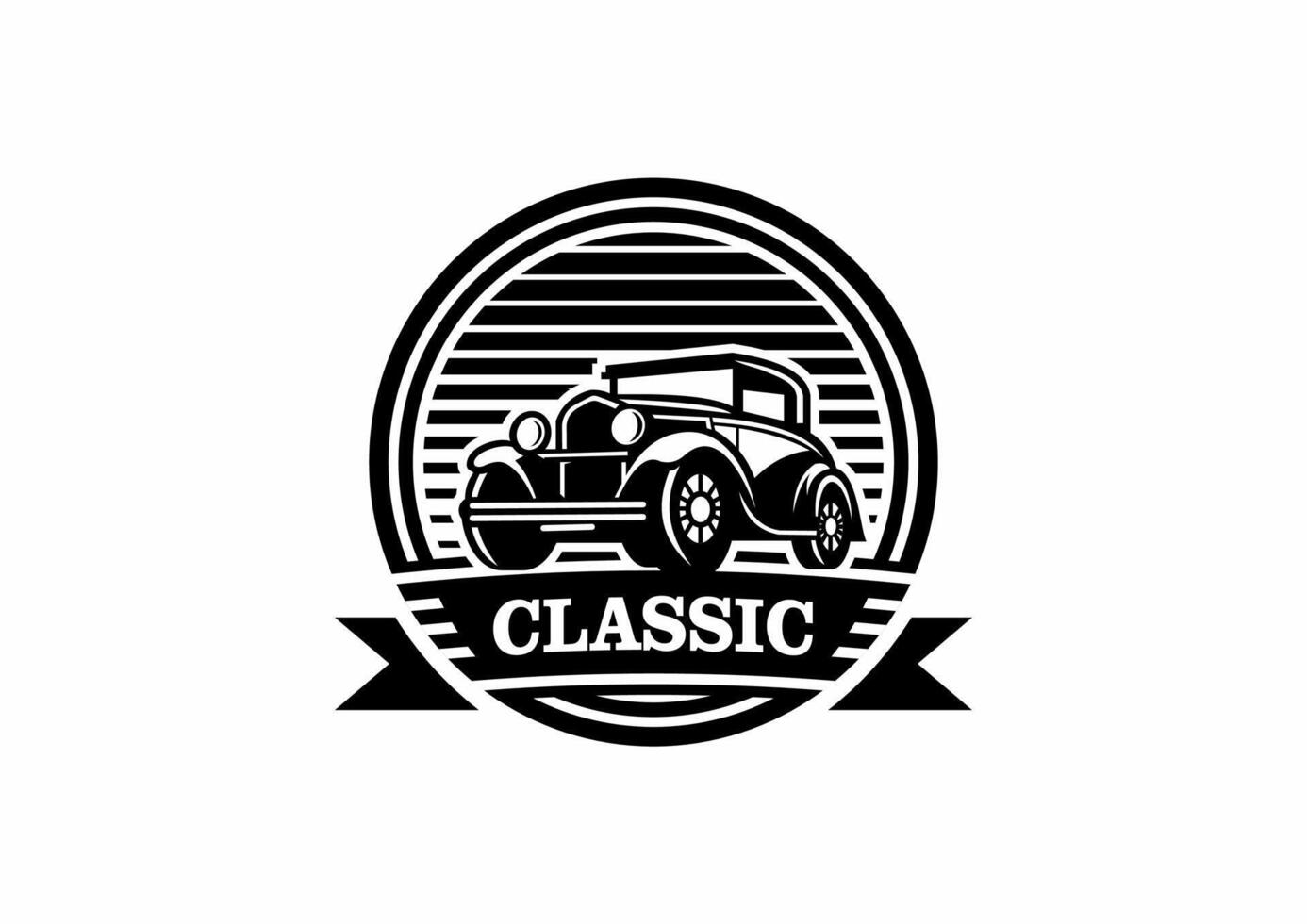 CLASSIC CAR LOGO DESIGN TEMPL... vector