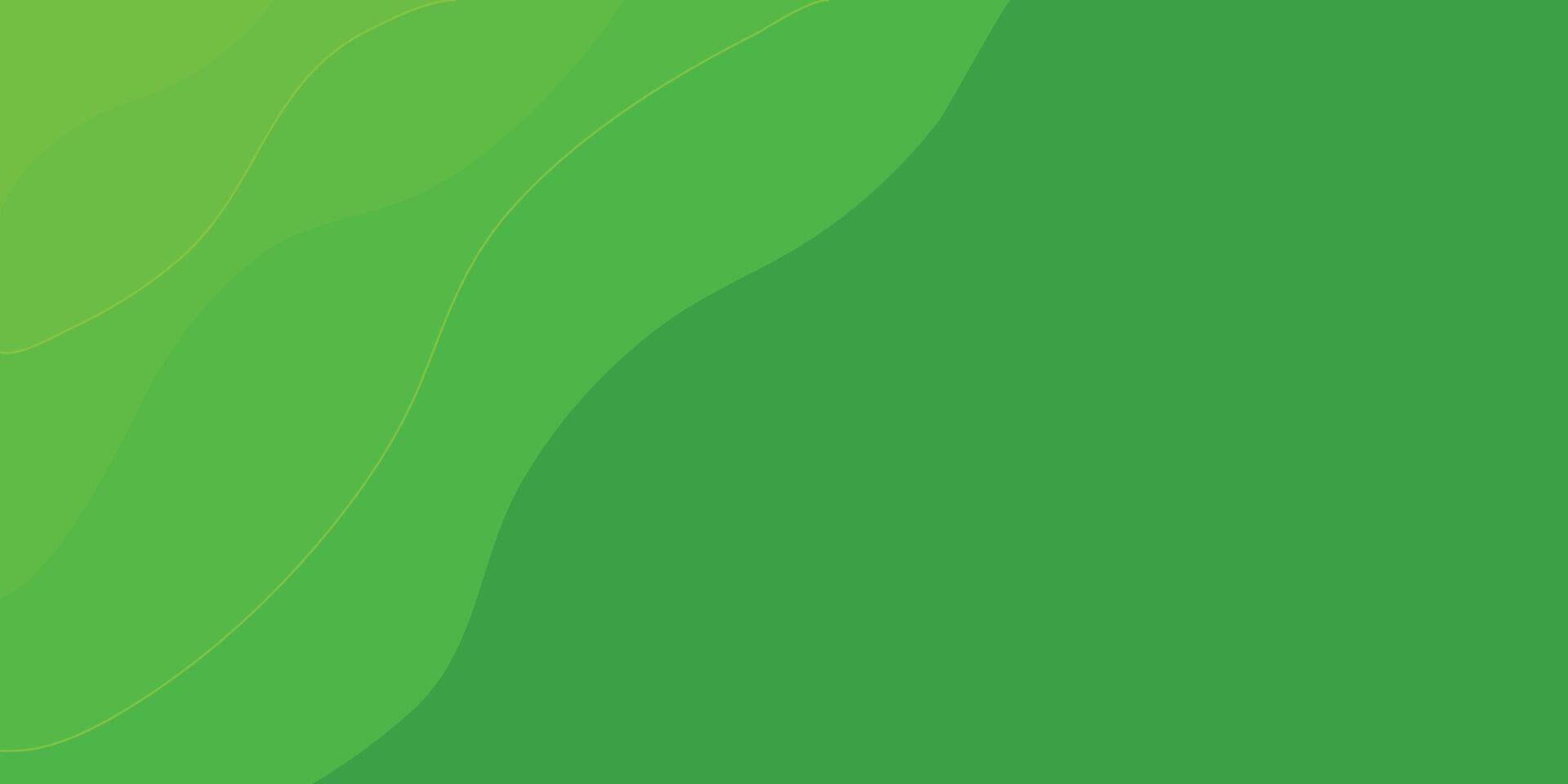 Abstract background with green wavy dynamic shapes. Trendy minimal abstract background vector
