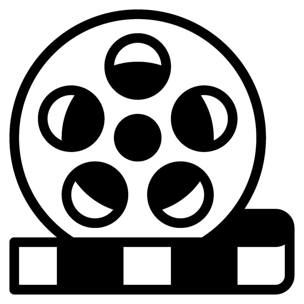 Film Reel icon for web, app, infographic, etc vector