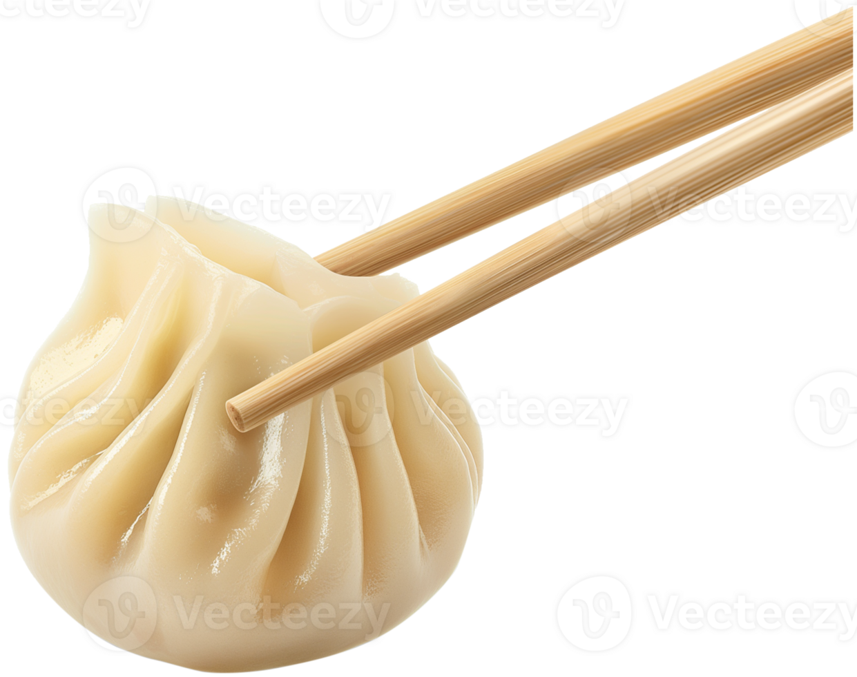 Jiaozi Food Clipart - A fried Wonton in chopsticks isolated illustration on a transparent background png