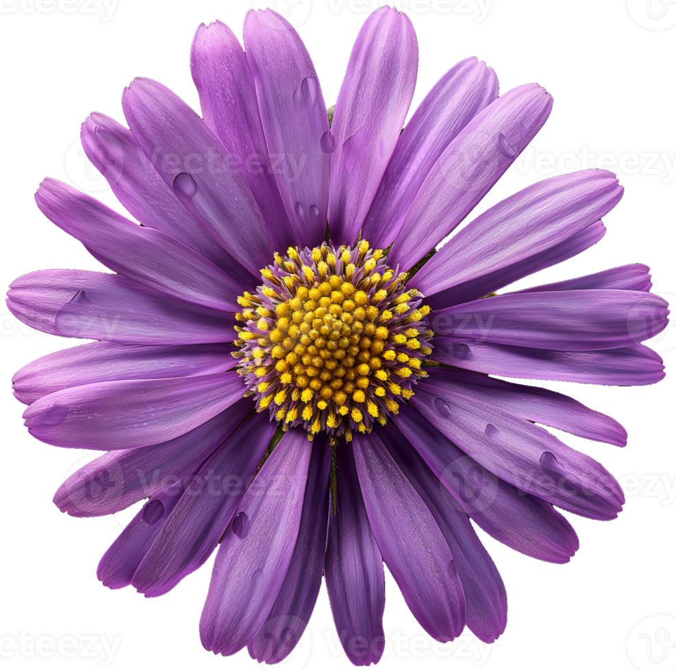 Aster Flower Clipart - Beautiful Aster isolated illustrations on a transparent background png