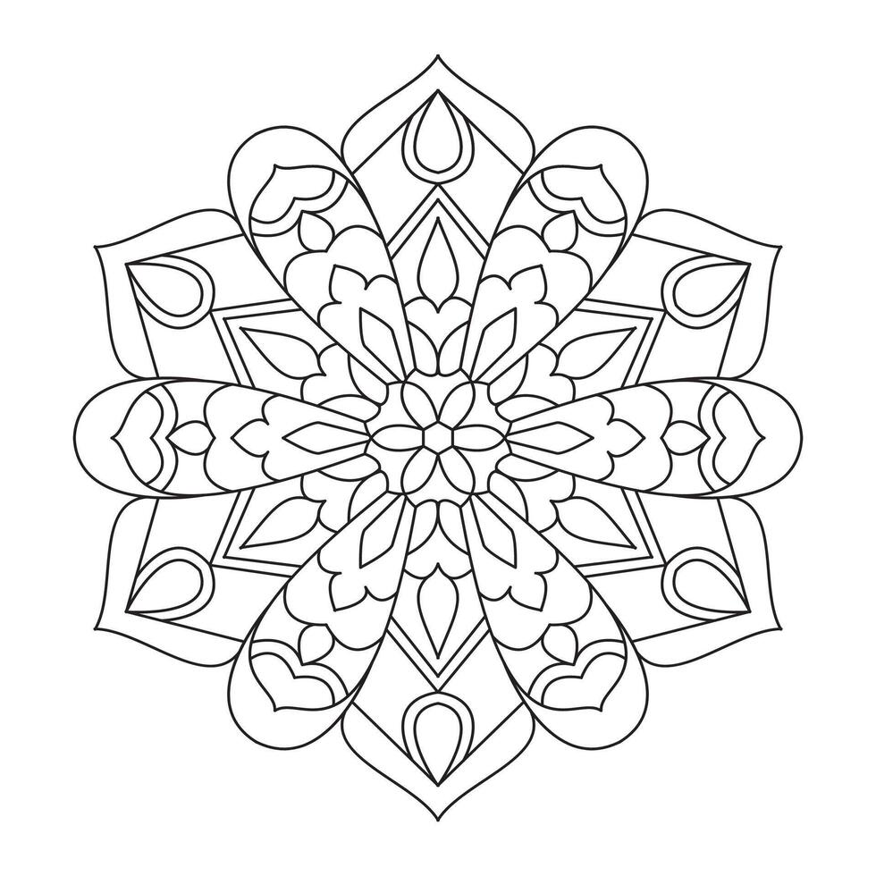 Creativity Mandala of Coloring Book Page or Paper Cutting for Kids vector