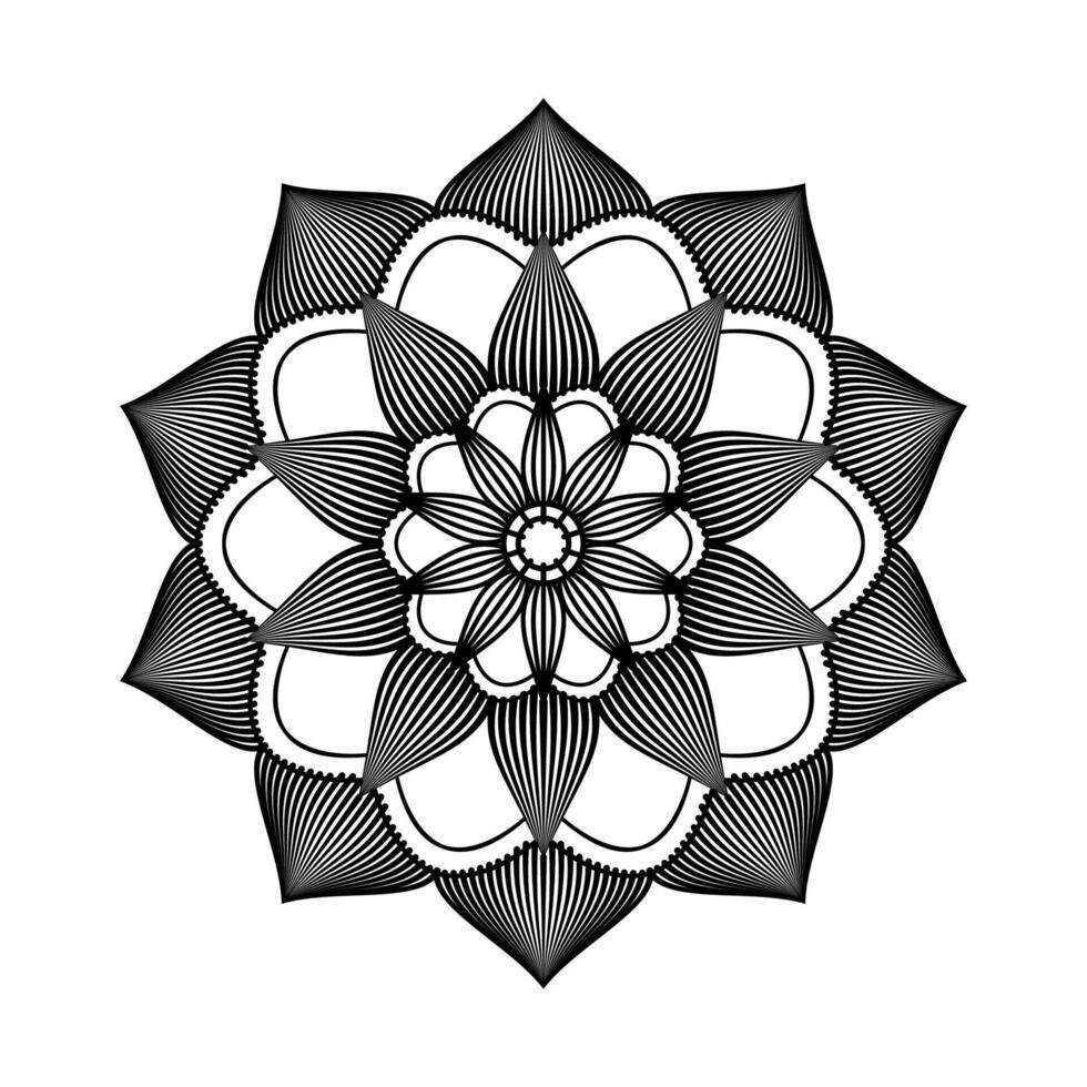 Ornamental Circle Mandala Design for Paper Cutting and Coloring Book vector