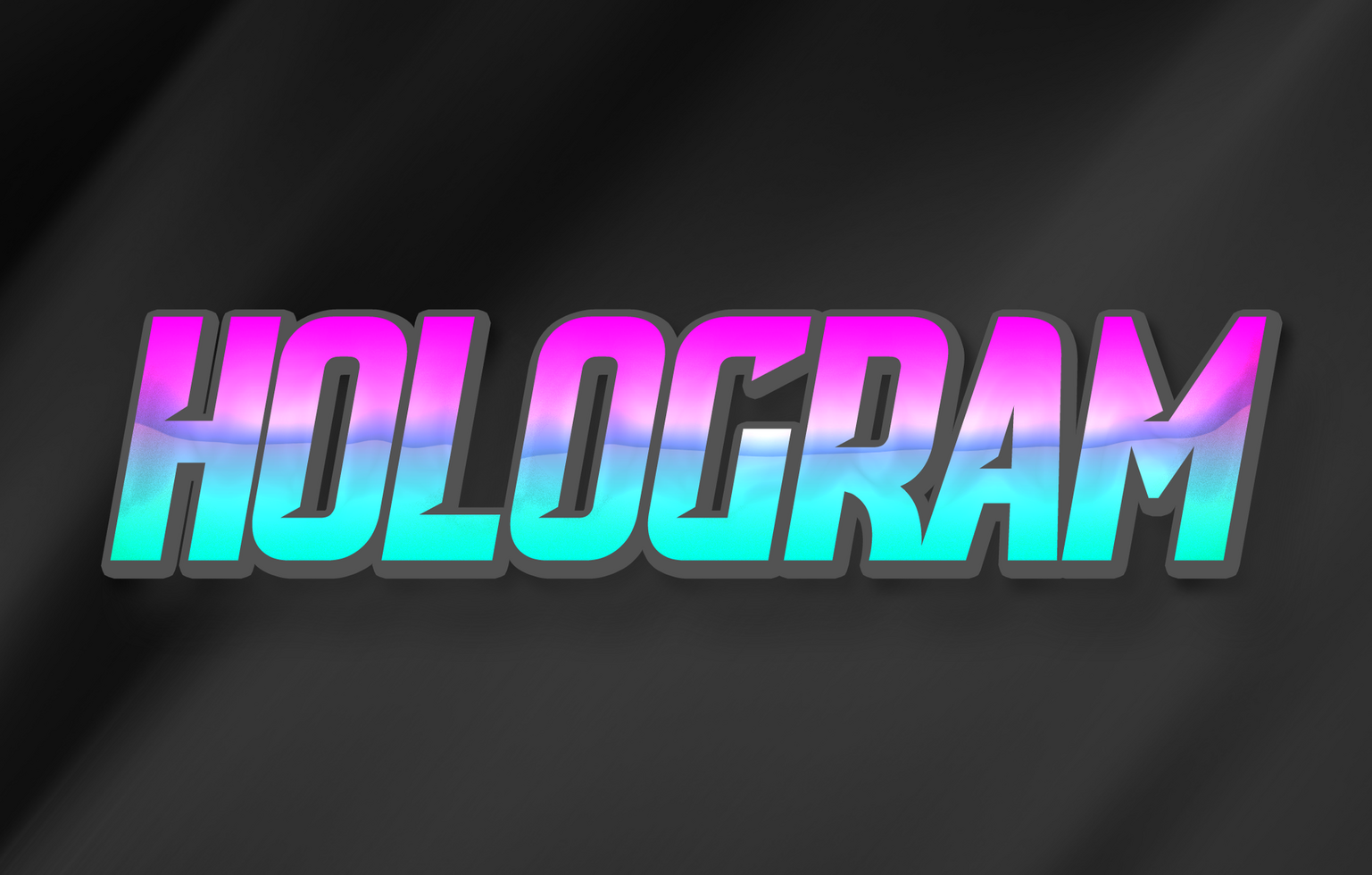 Hologram Text Effect psd