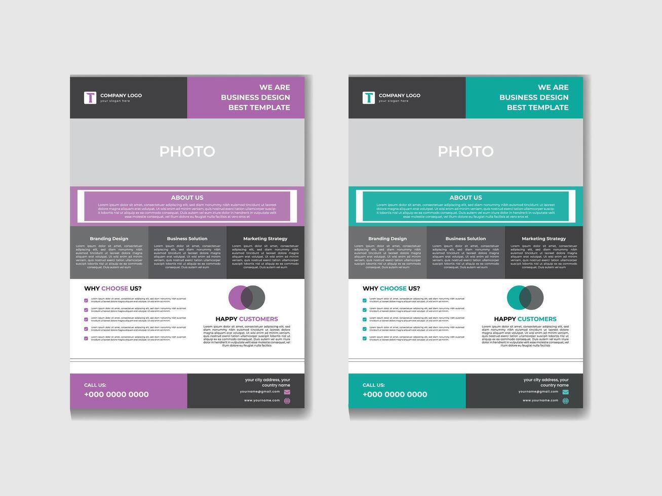 Business flyer design vector