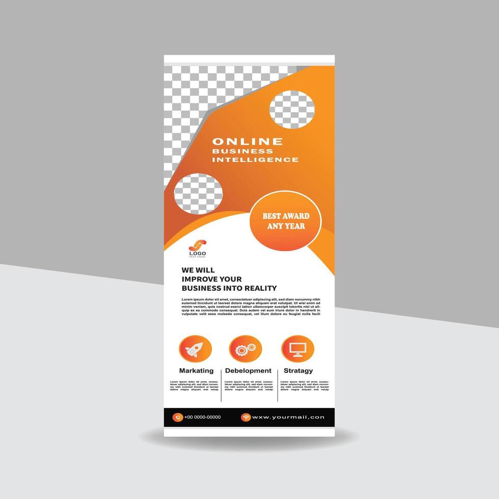 Roll-up Banner for promotional You Business vector
