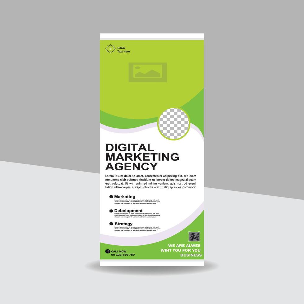 Roll-up Banner for promotional You Business vector