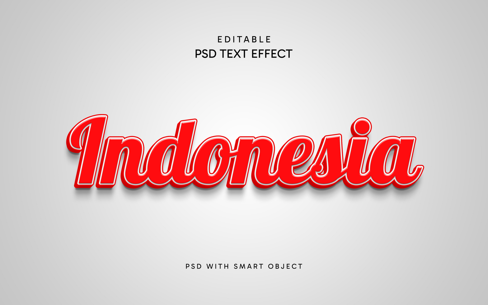 Independence 3D Text Effect psd