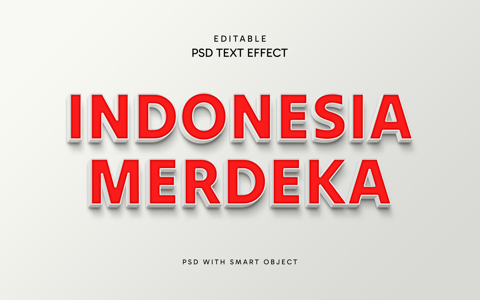 Independence Text Effect psd