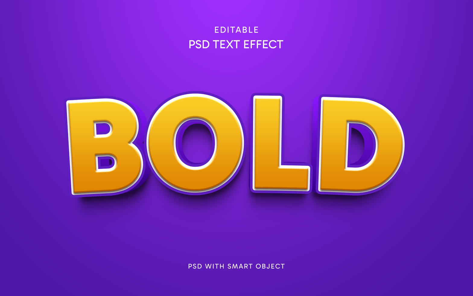 Editable Bold Text Effect psd
