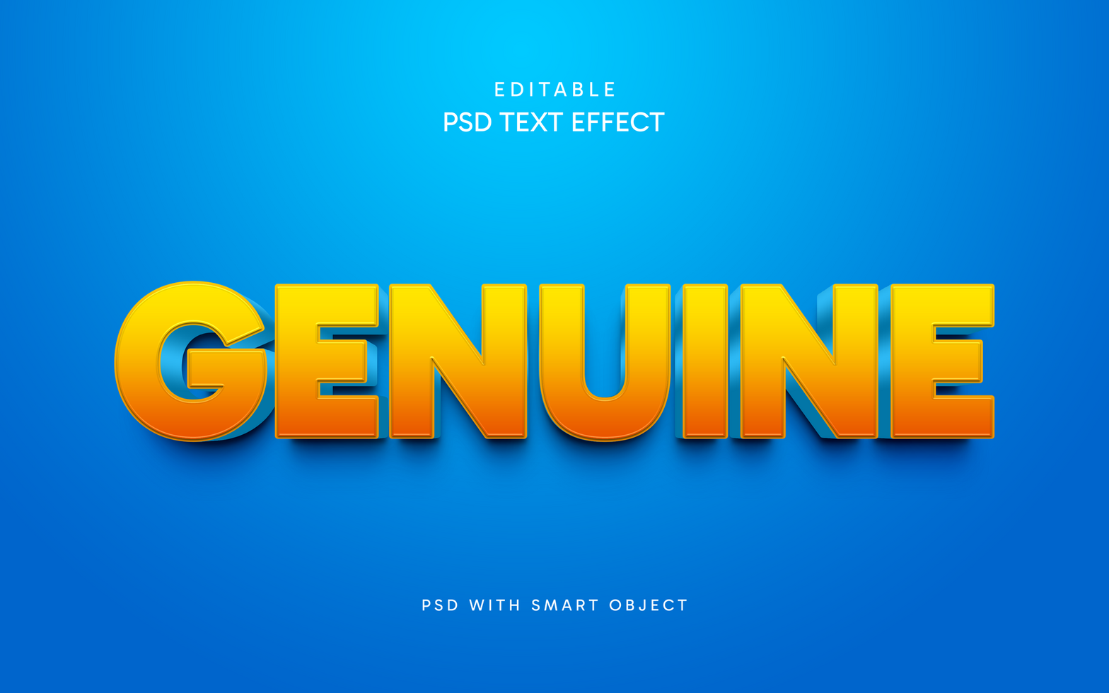 Editable Genuine Text Effect psd