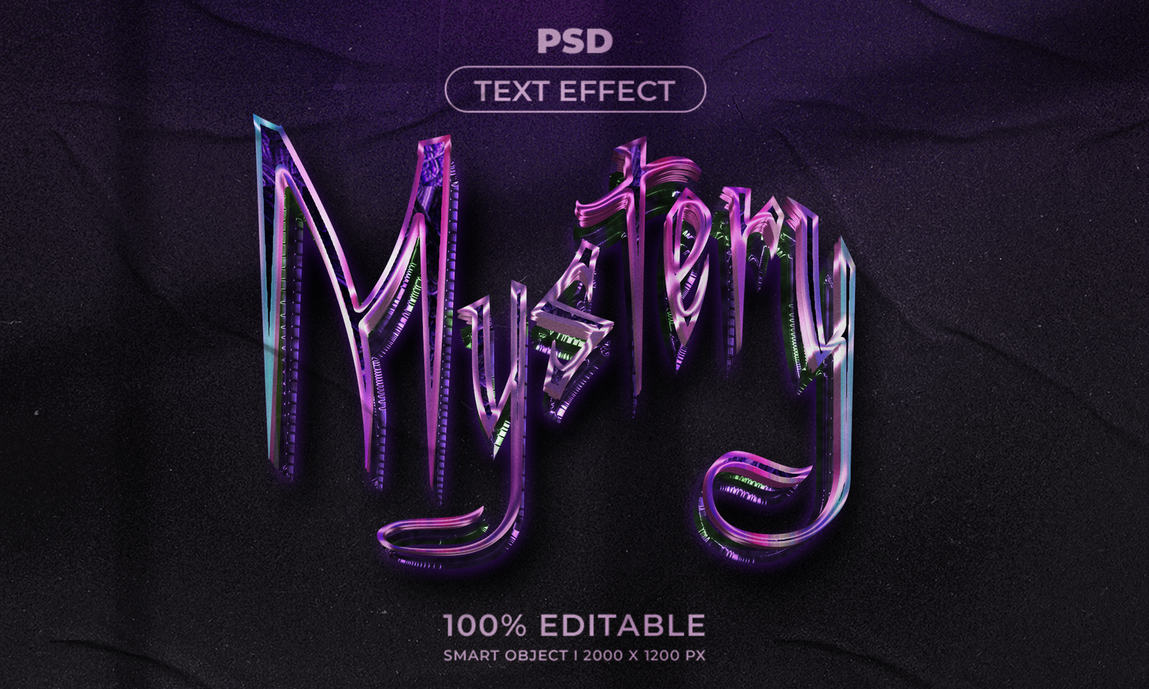 Mystery Text Effect psd