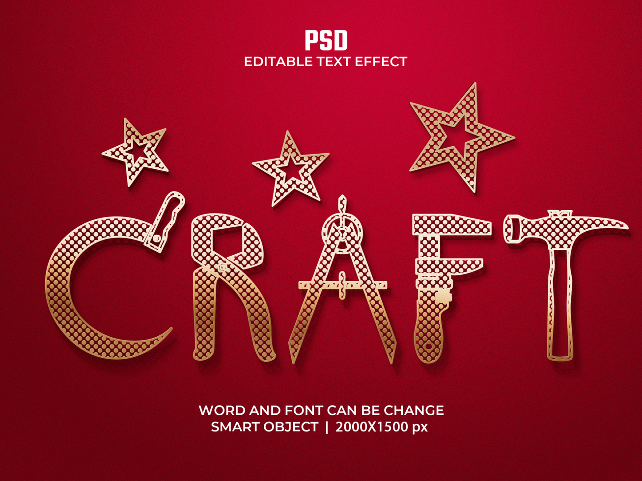 Craft Text Effect psd