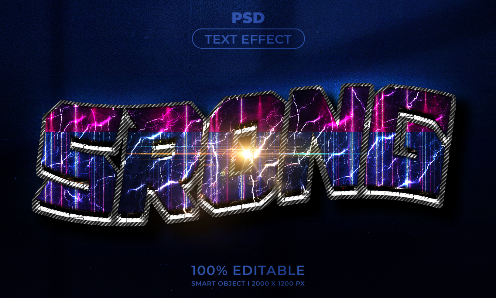 Strong Costume Text Effect psd