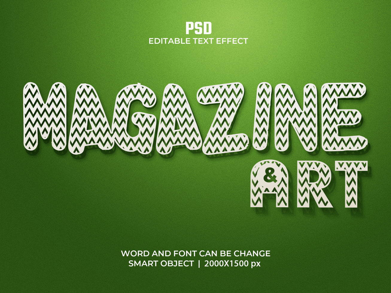 Magazine Text Effect psd