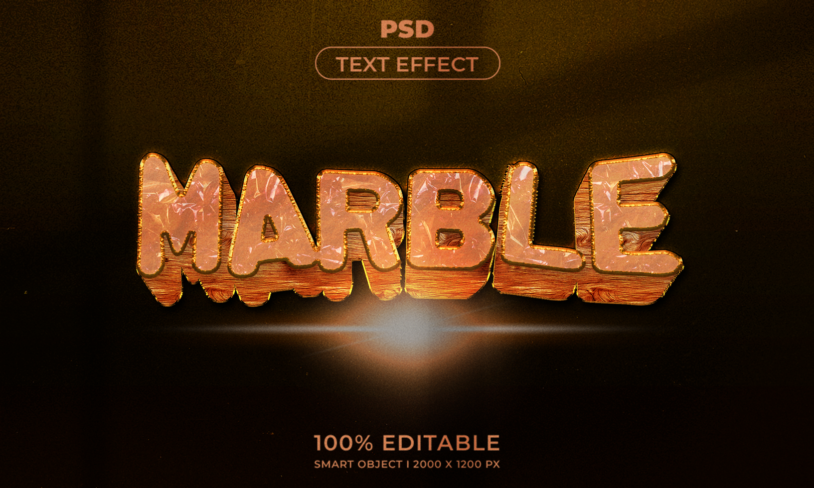 Marble Text Effect psd