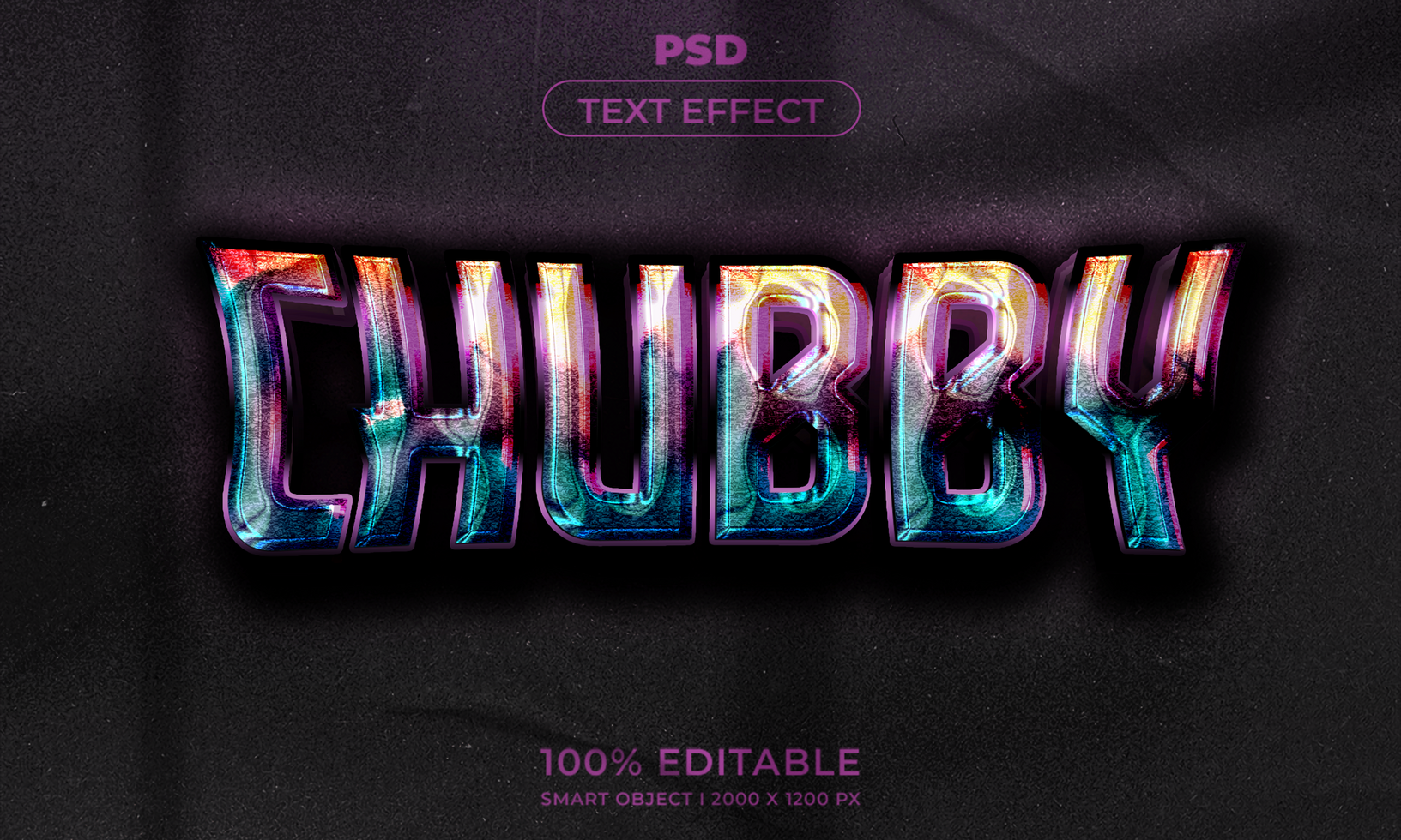 Chubby Text Effect psd