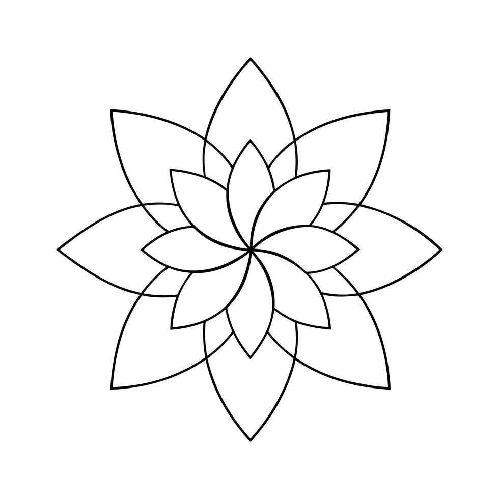 Beautiful flower designs cartoon, clipart, and line art for digital projects vector