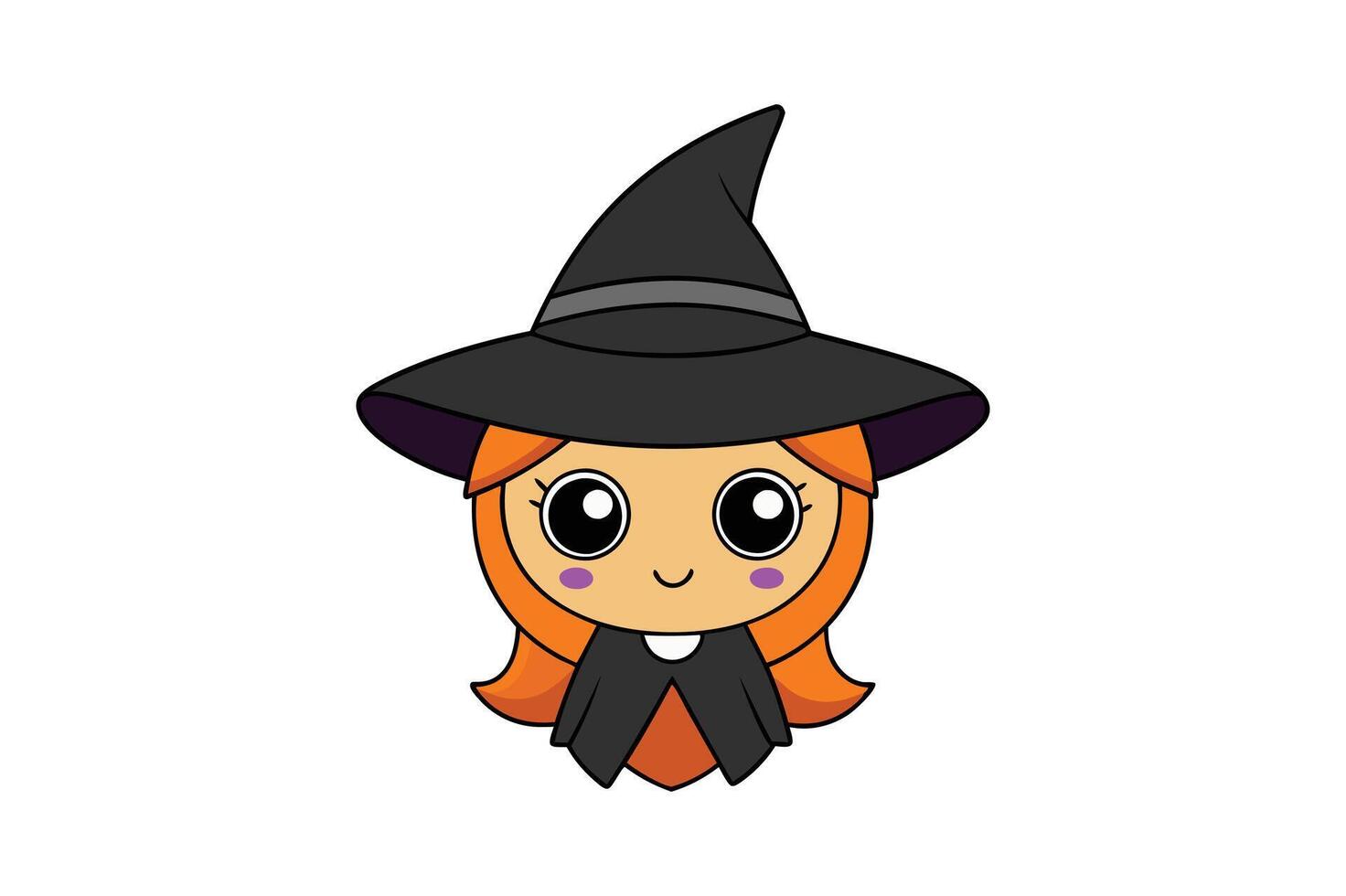 High-quality witch illustration for Halloween - perfect for digital and print projects vector