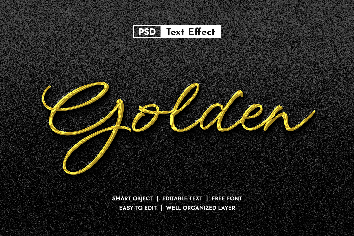 3D editable stylish text effects psd