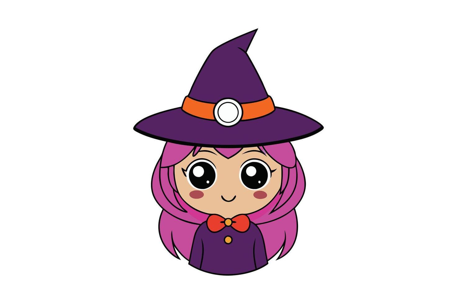 High-quality witch illustration for Halloween - perfect for digital and print projects vector