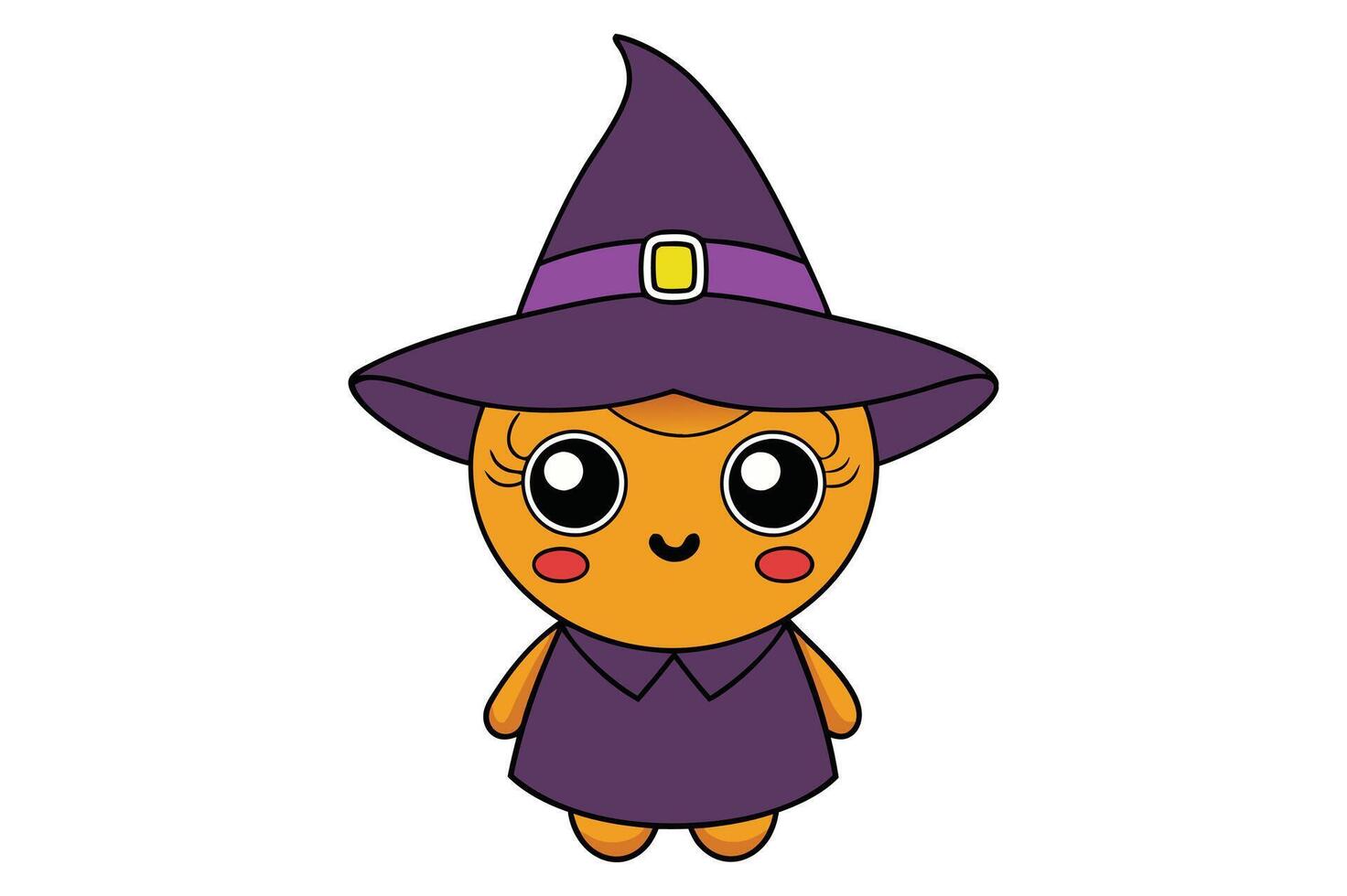 High-quality witch illustration for Halloween - perfect for digital and print projects vector