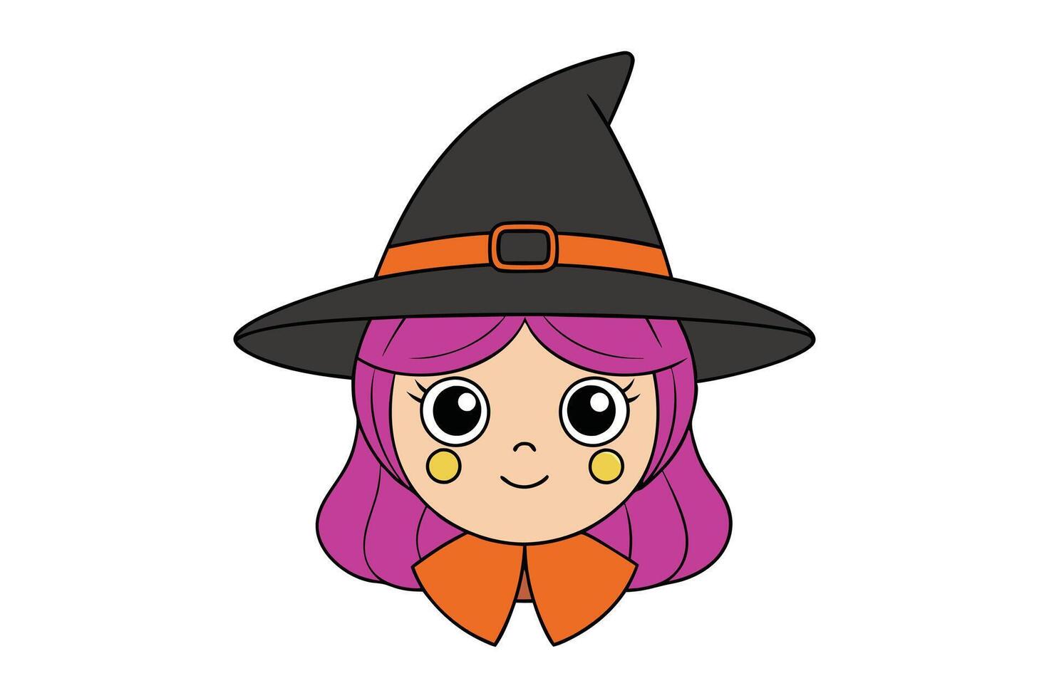 High-quality witch illustration for Halloween - perfect for digital and print projects vector
