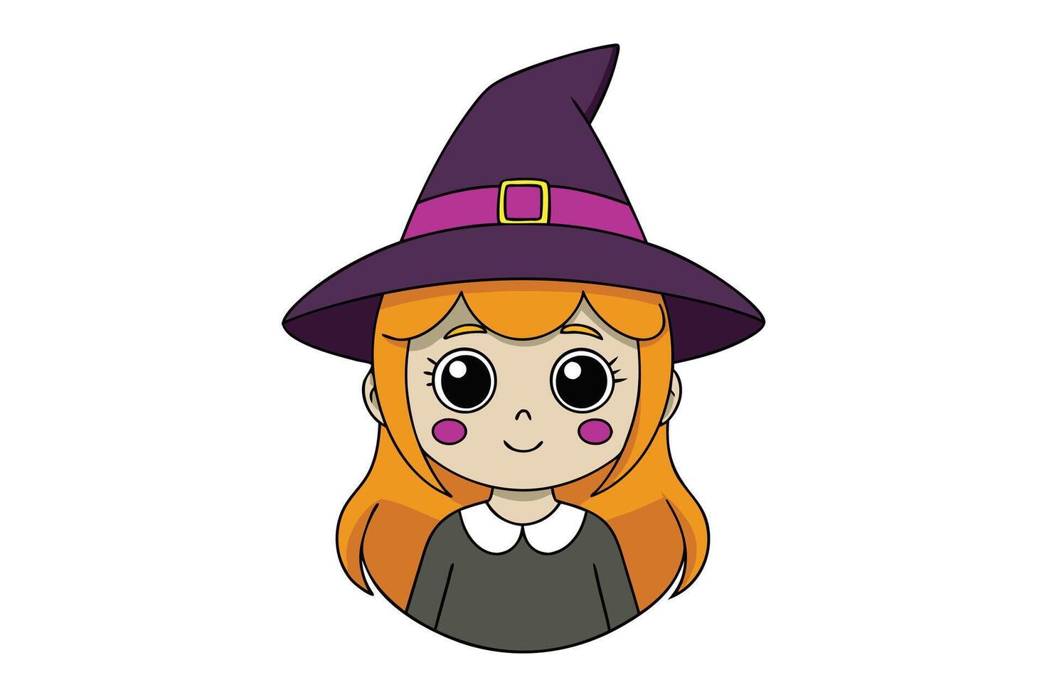 High-quality witch illustration for Halloween - perfect for digital and print projects vector