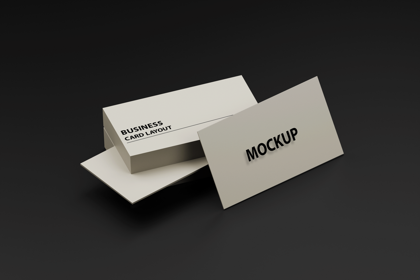 Realstic Business Card Design In 3d Render psd
