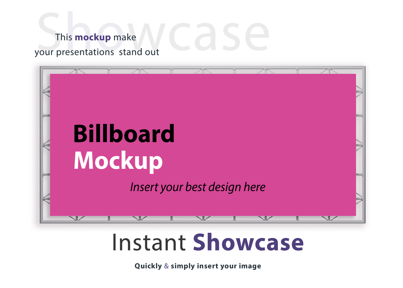Realstic BillBoard Design In 3d Render psd